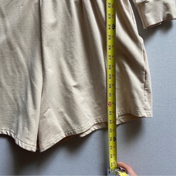 Smash and Tess Cotton Malibu Cinch Bestie Shorty Hoodie Beige Romper size XL - Picture 15 of 16